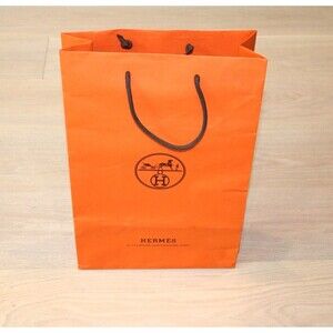 Authentic HERMES Shopping Bag Gift Tote Paper Bag 17 x 11 x 4"in